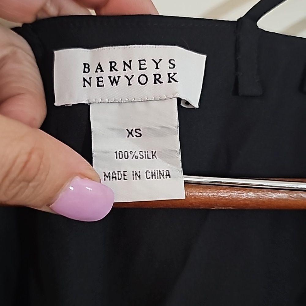 Barneys New York Black Silk Maxi Dress Size XS - Picture 8 of 10